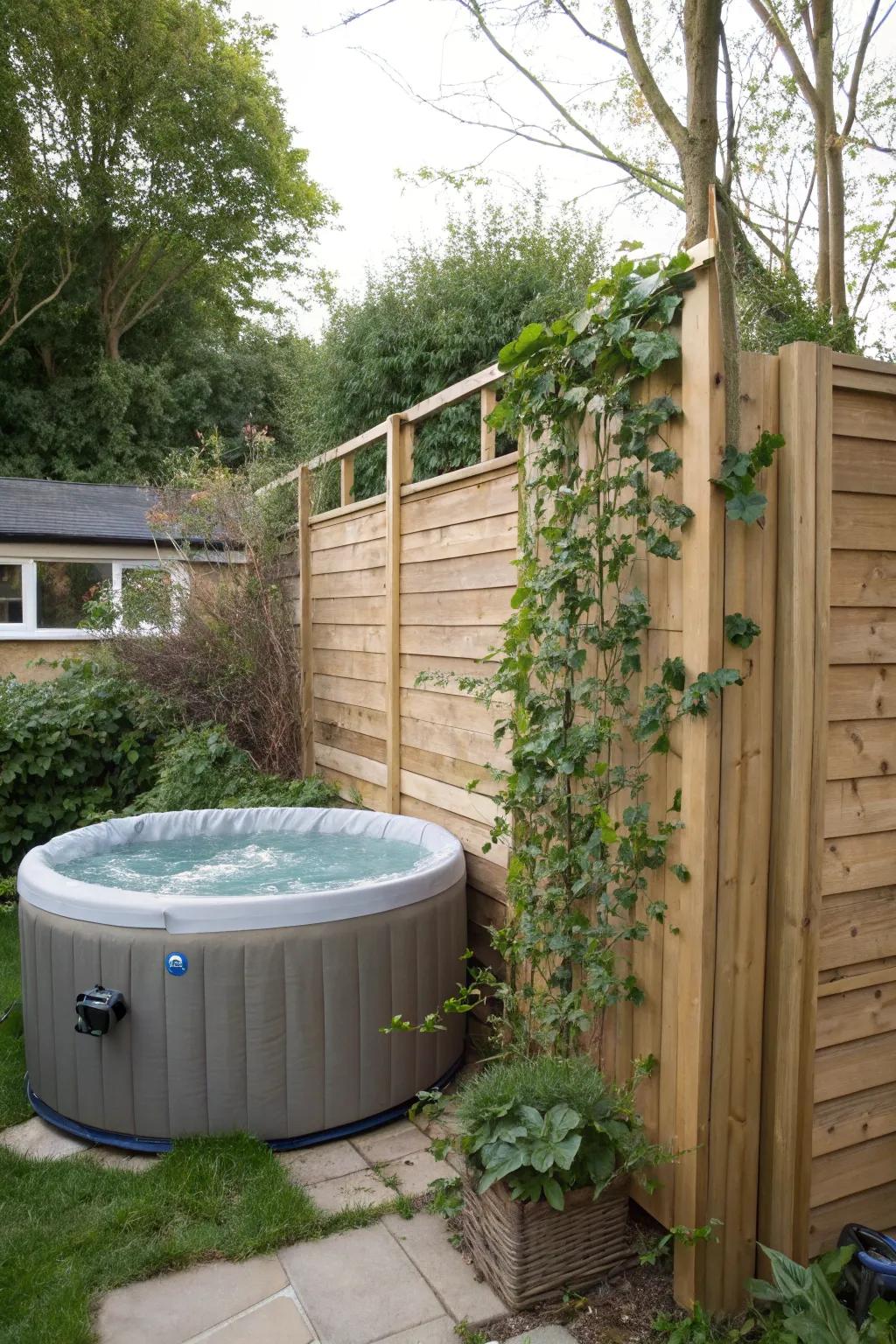 Create a private oasis with a decorative fence.