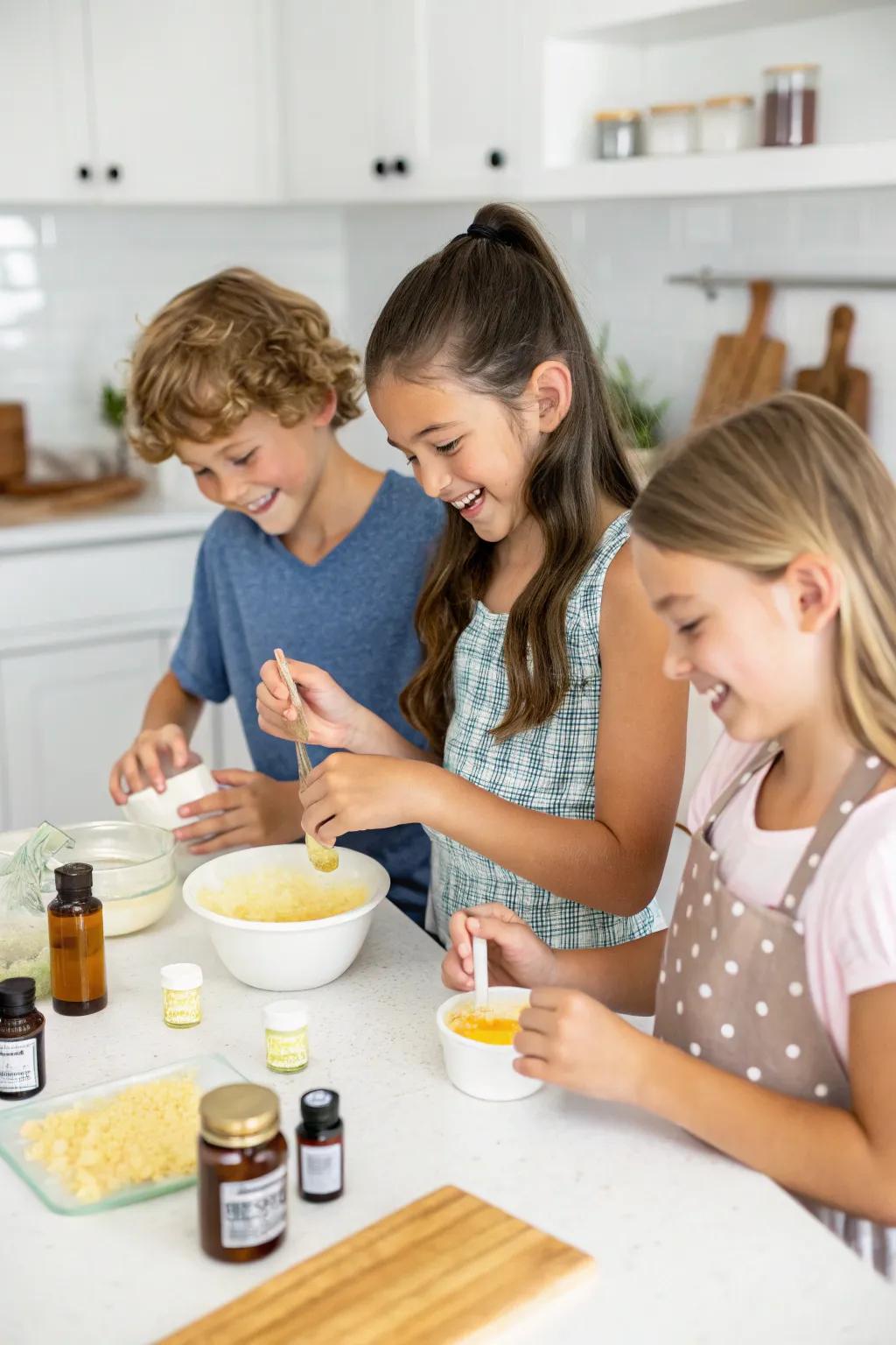 Creating homemade lip balm adds a fun twist to the spa day.
