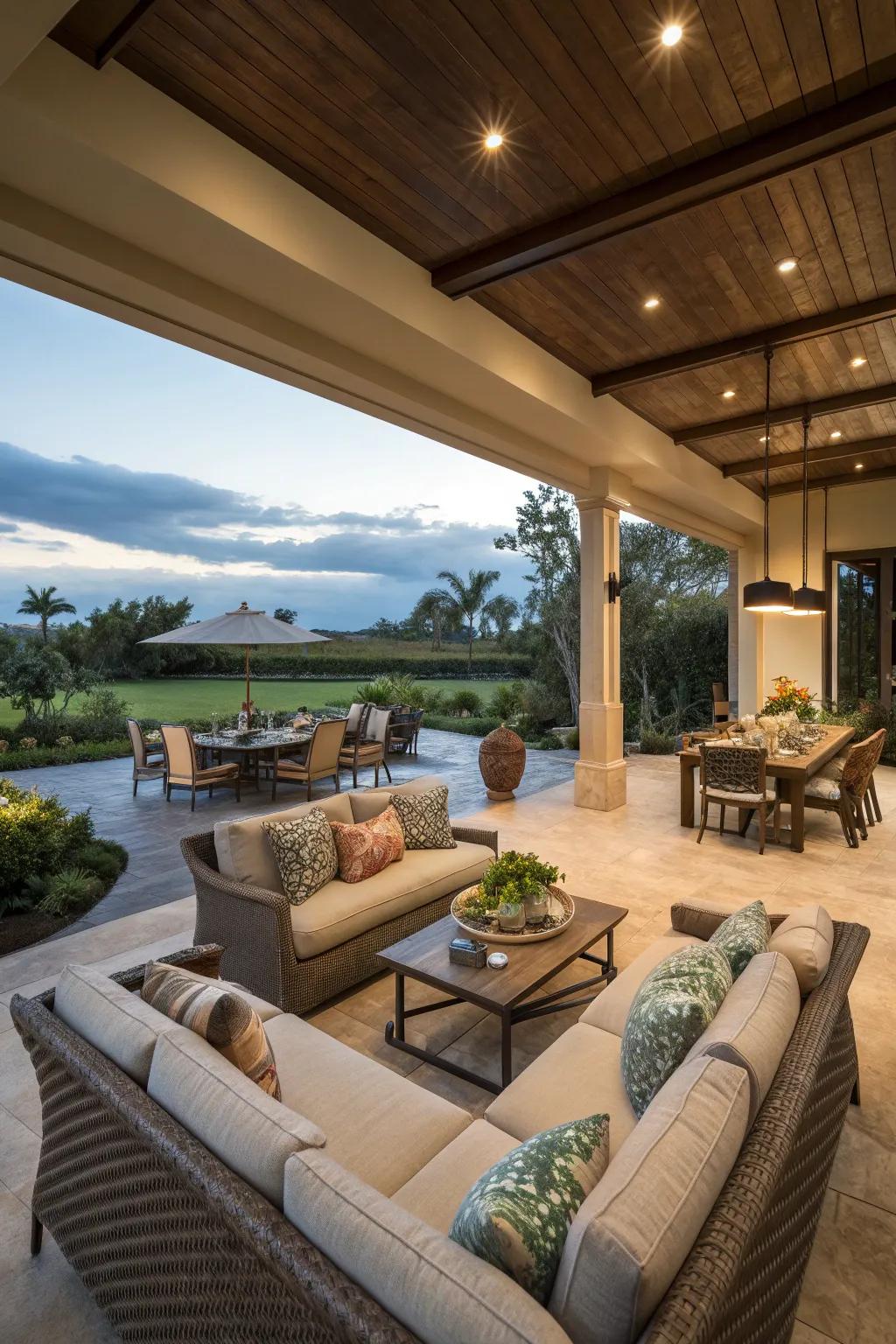 Create functional zones for relaxation and entertainment.