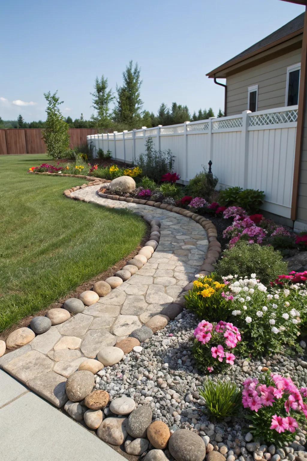 Incorporate decorative stones for natural appeal.