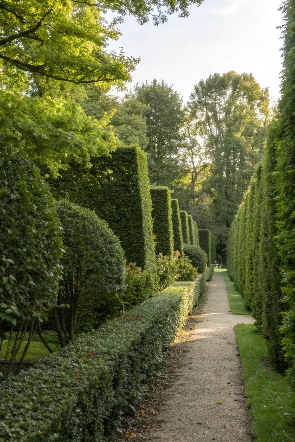 Privacy plantings provide a peaceful escape from the outside world.