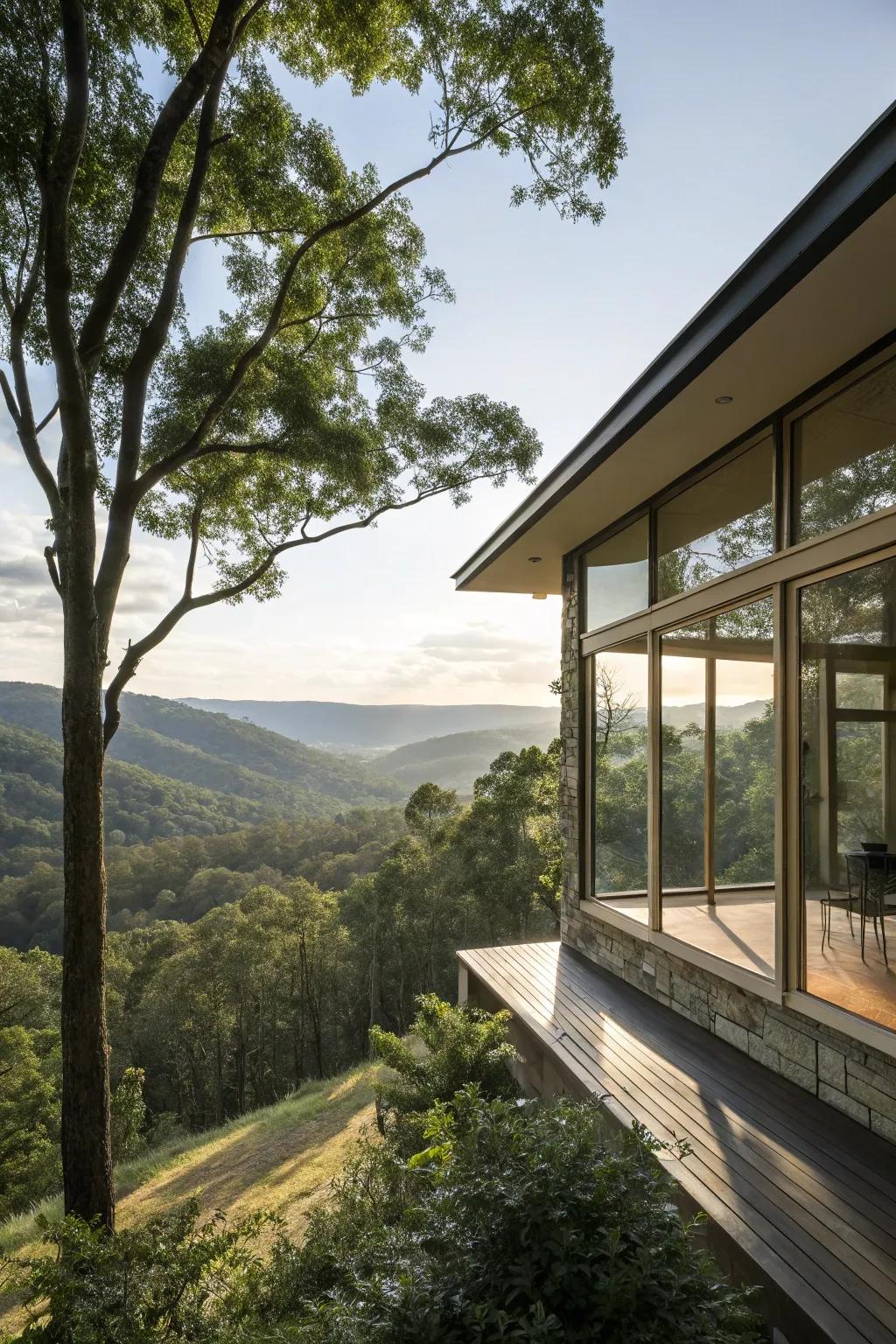 A seamless blend with nature, offering breathtaking views.