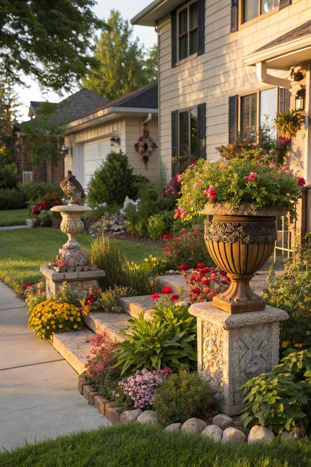 Decorative items bring personality and charm to the garden