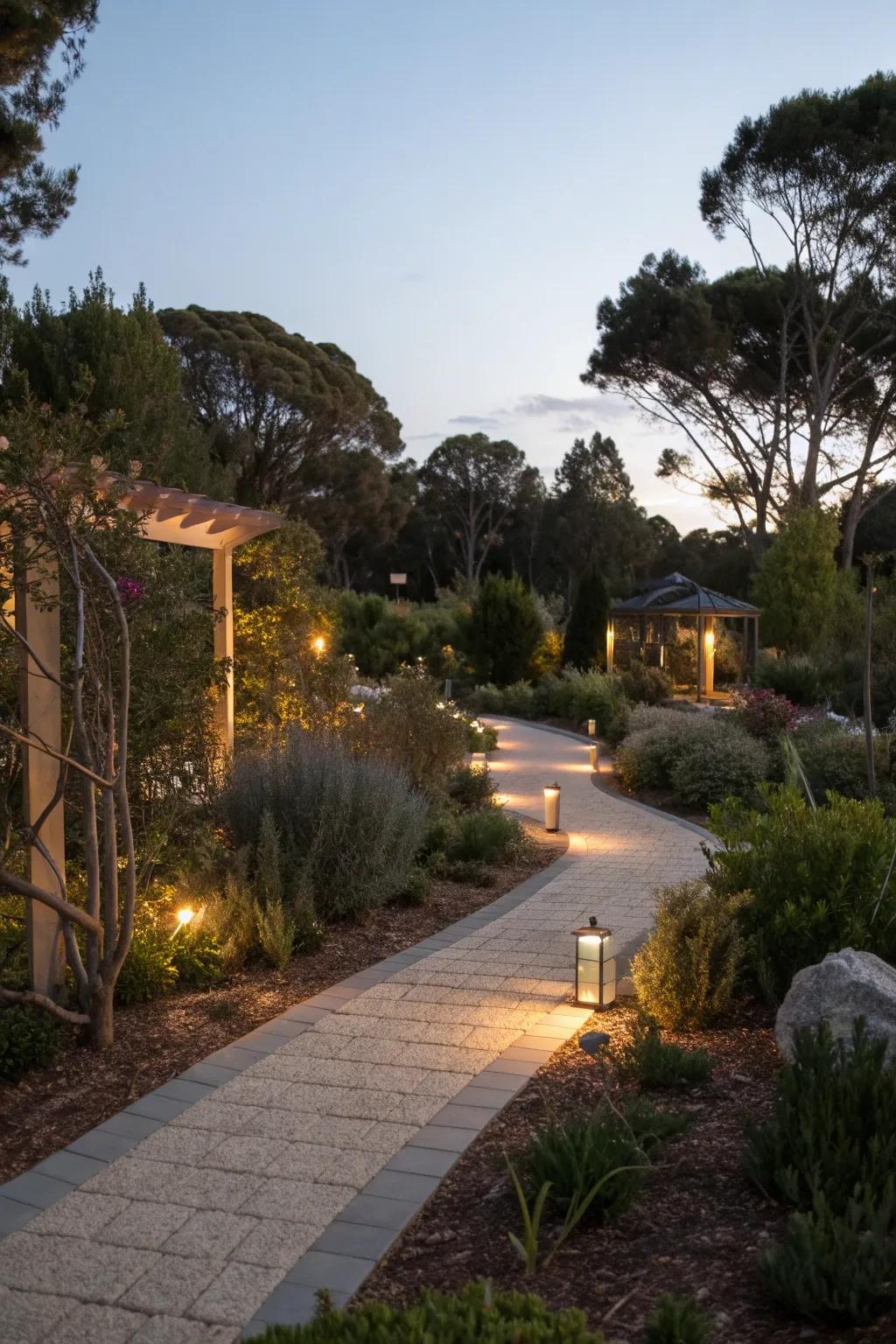 Illuminate your garden with beautiful outdoor lighting.