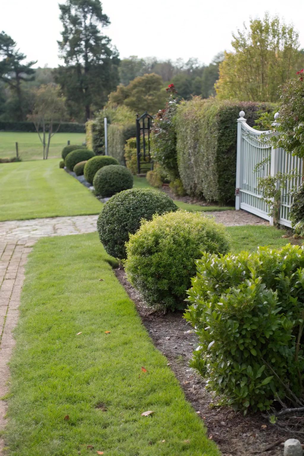 Plant borders for a green, natural lawn edge
