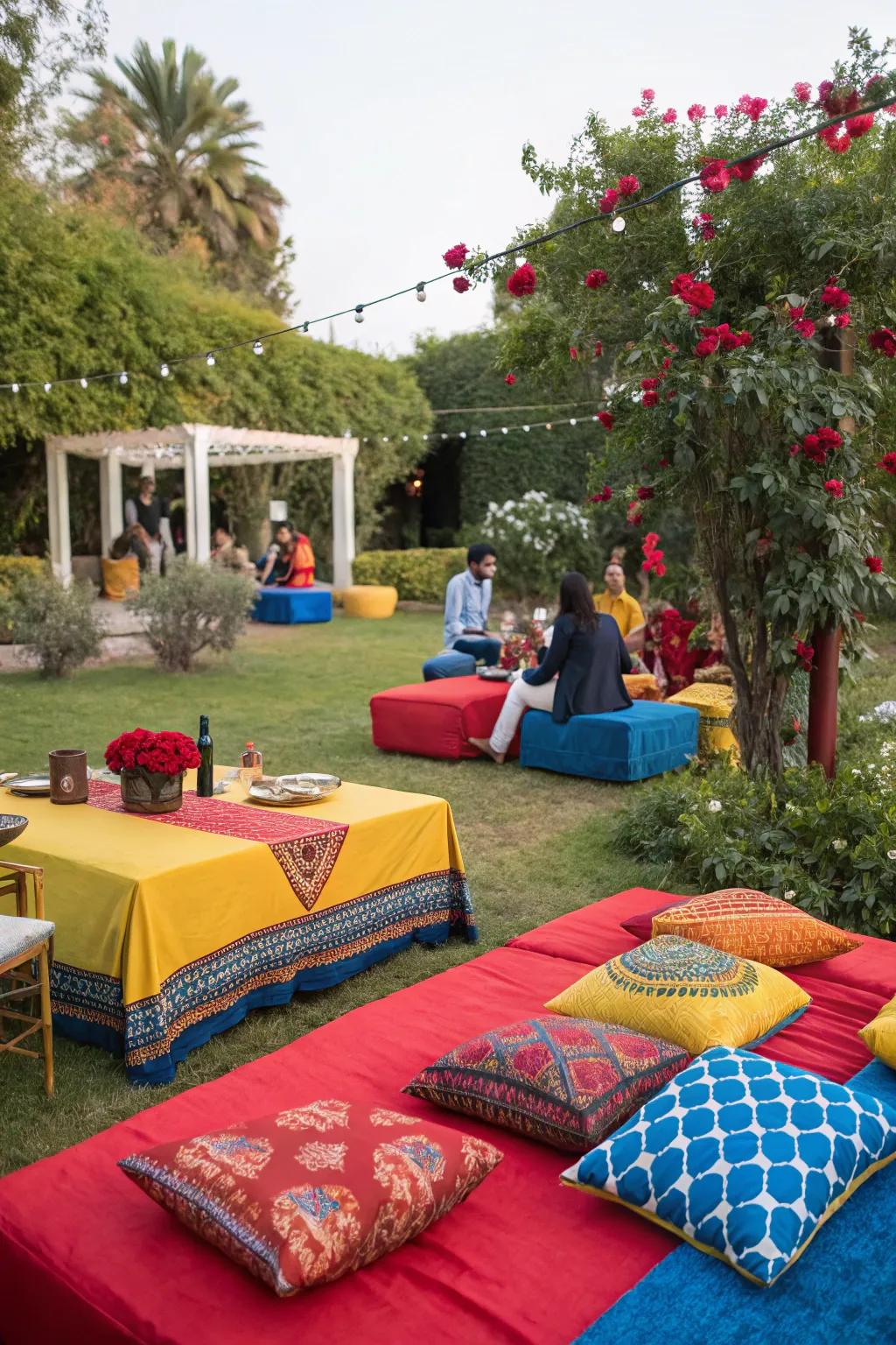 Colorful accents bring vibrancy and life to the party.