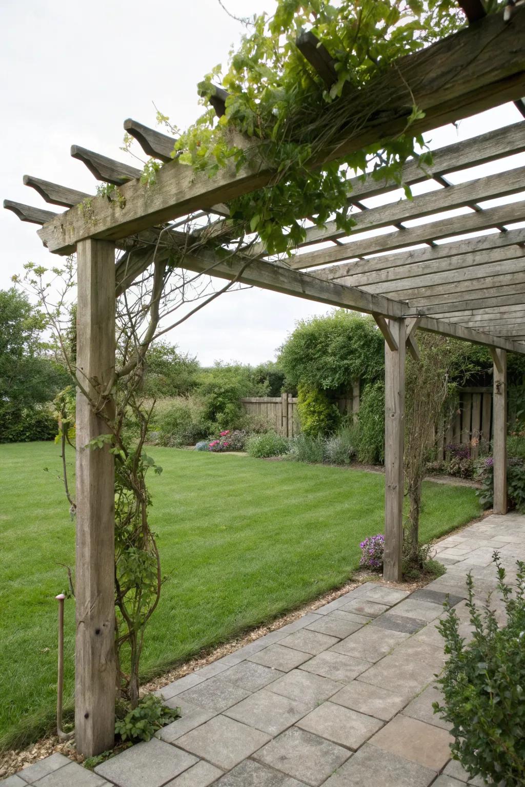 Create a shaded retreat with a DIY pergola.