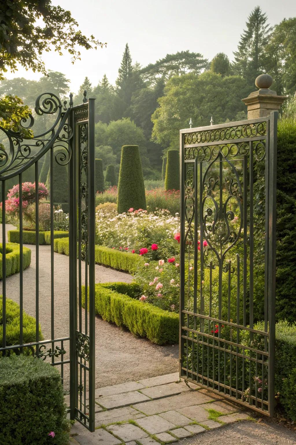Open metal designs offer a balance of security and openness.