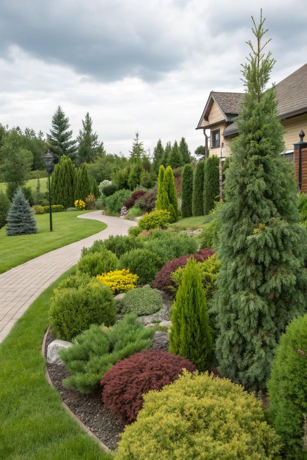 Evergreens ensure your yard looks vibrant all year long.