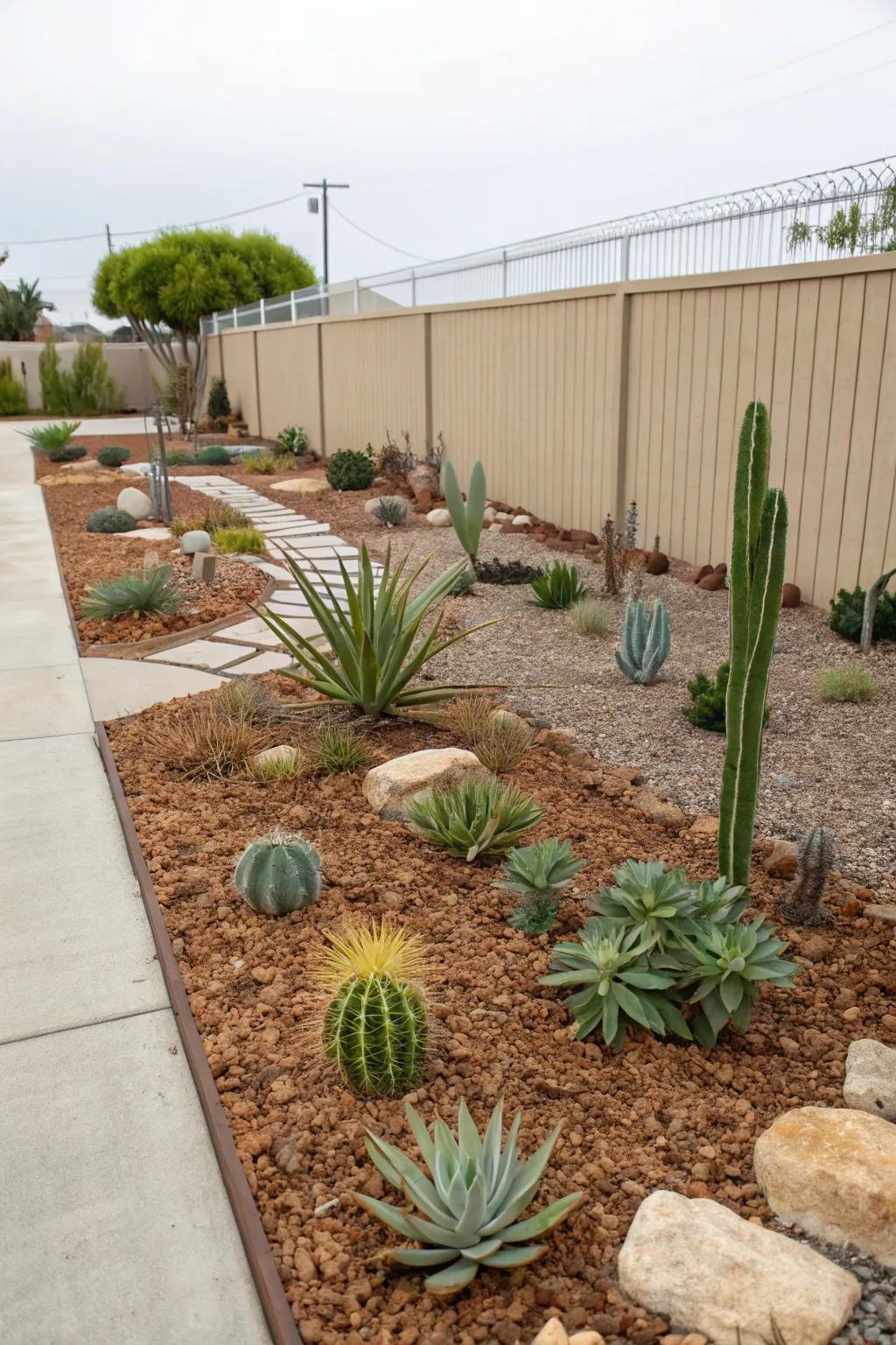 Low-water landscaping is both eco-friendly and easy to maintain.
