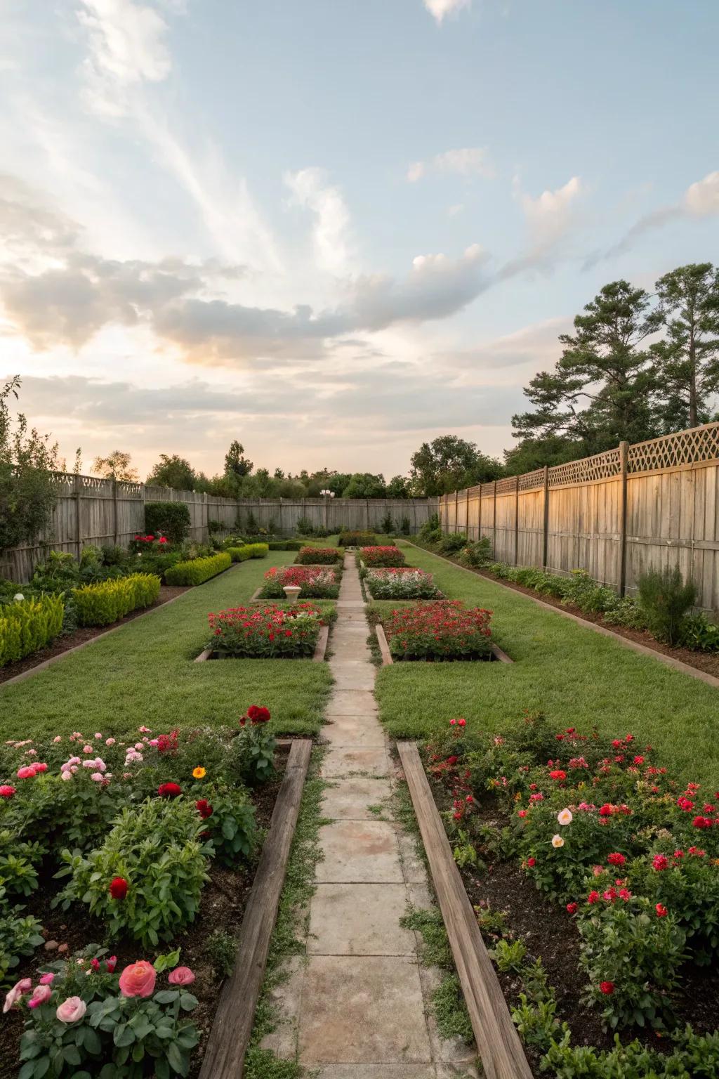 Symmetrical designs offer visual harmony and easy upkeep.