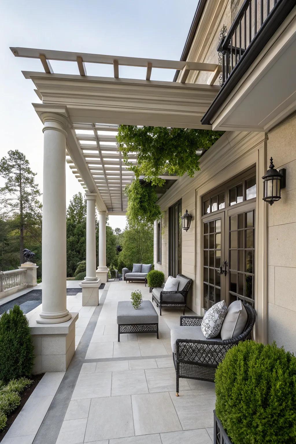 Enhance your porch with architectural elegance and a stylish pergola.