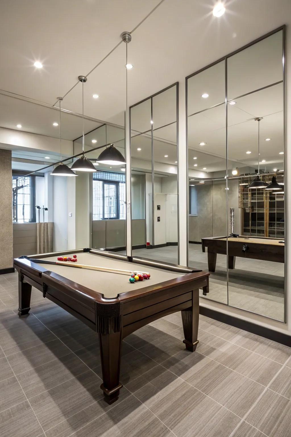 Mirrors can make a small room look larger and brighter.