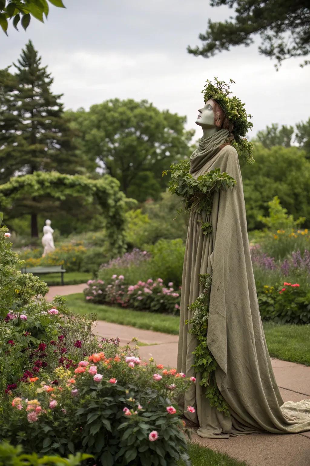 A mannequin embodying the spirit of Mother Earth.
