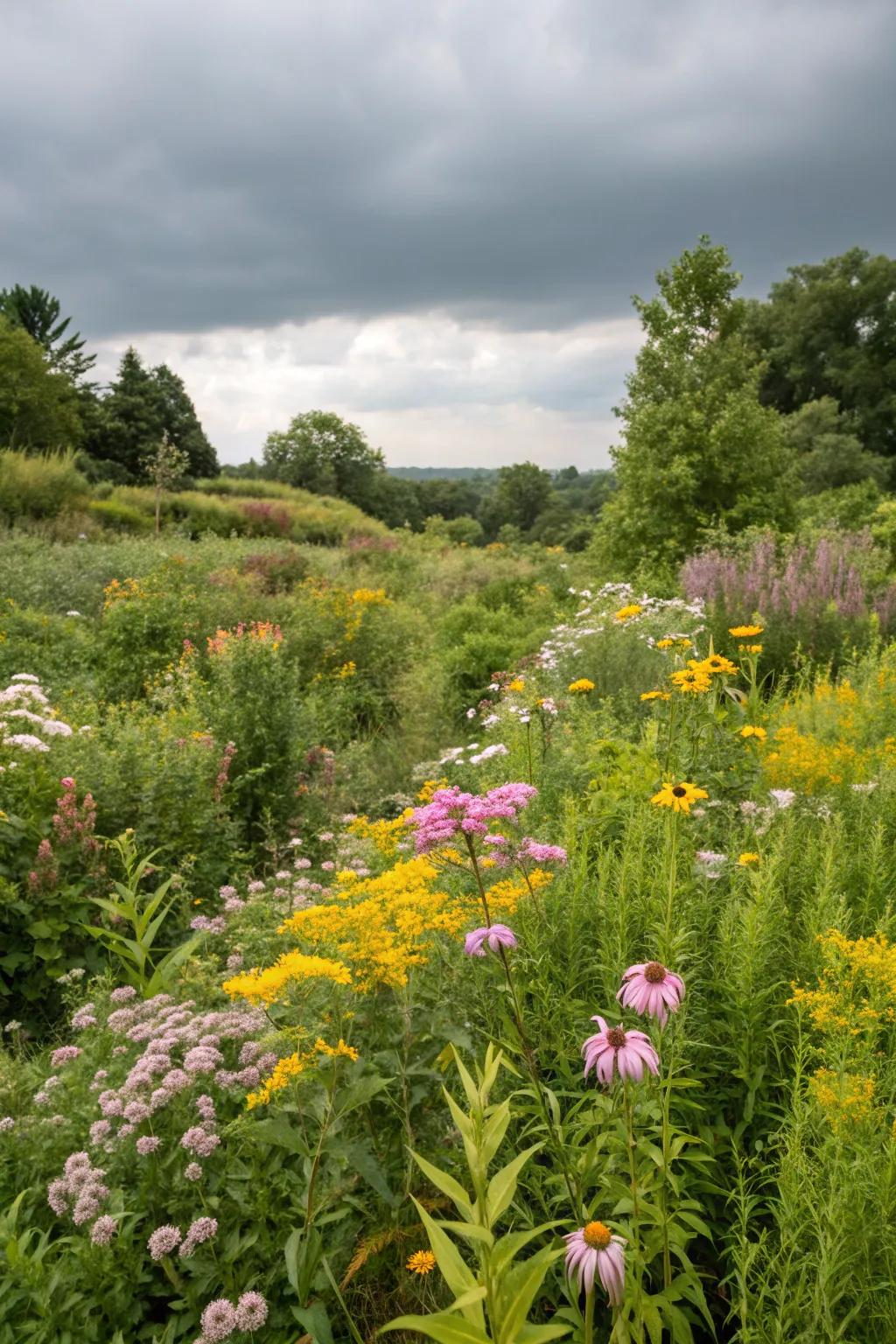 Native plants thrive in the Midwest climate.