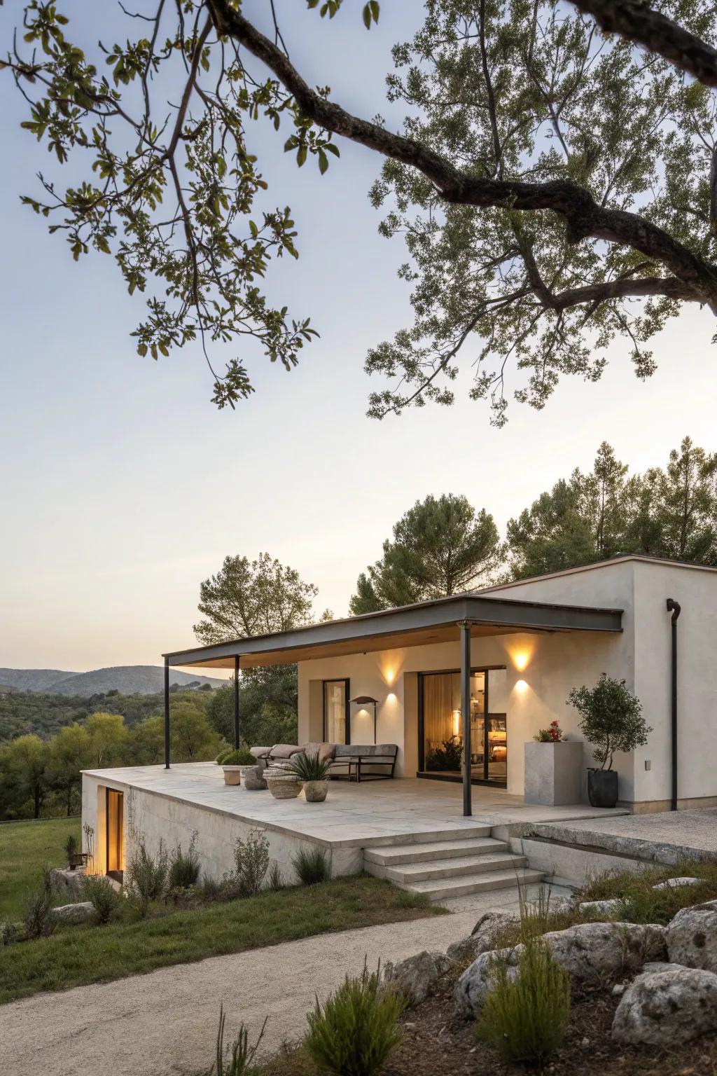 Simplicity in design highlights the chalet's natural beauty.
