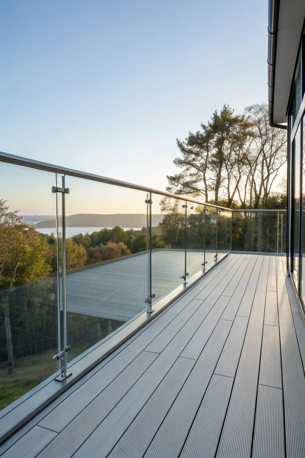 Modern railings enhance safety without compromising the view.