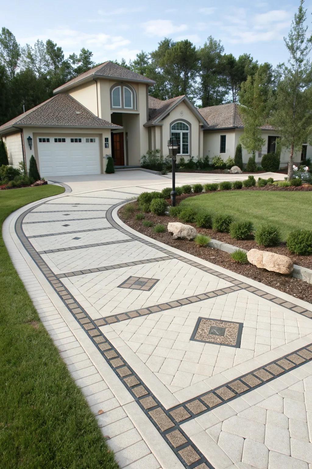 An innovative driveway layout that maximizes space.