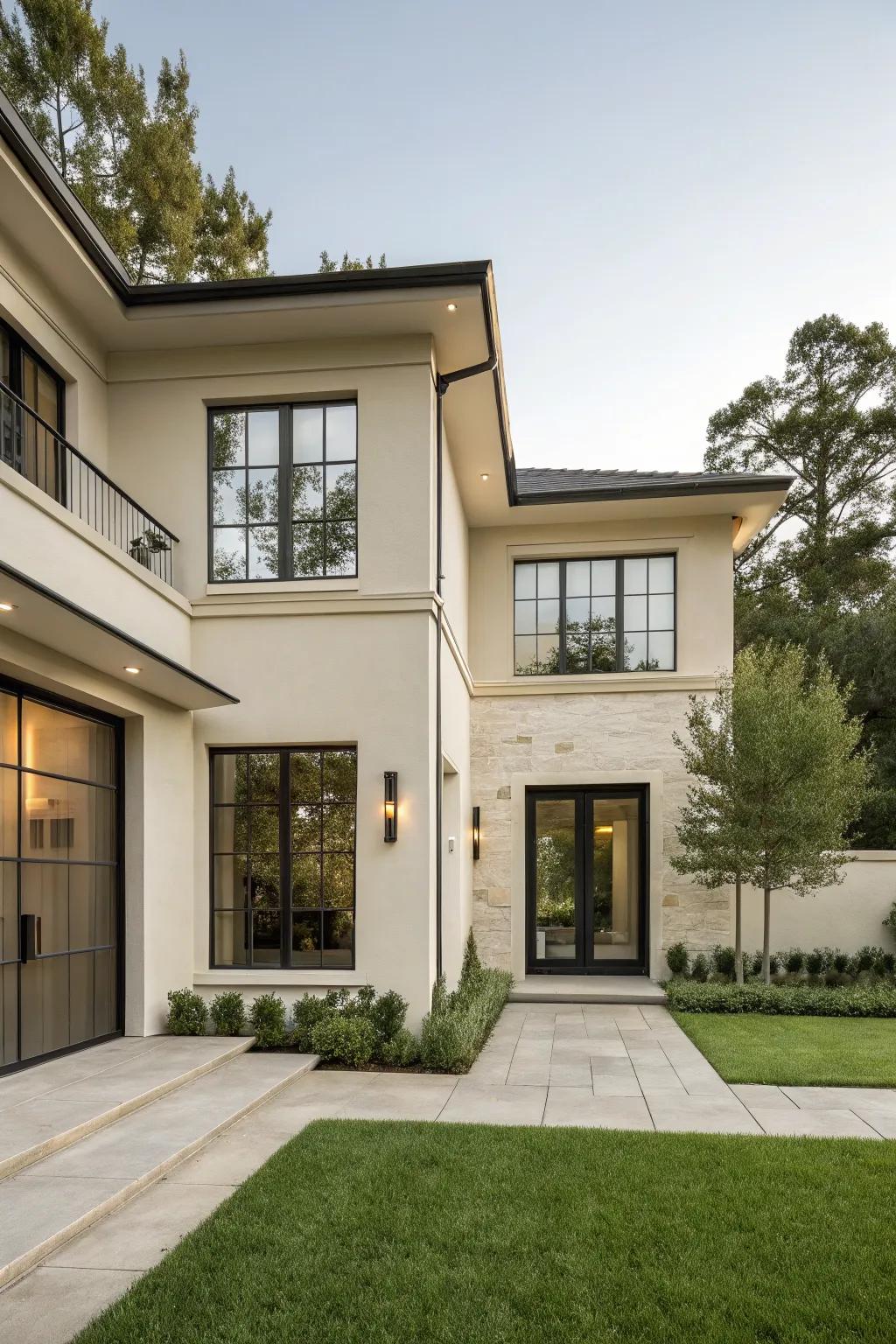 A modern home with a neutral color palette for a timeless look.