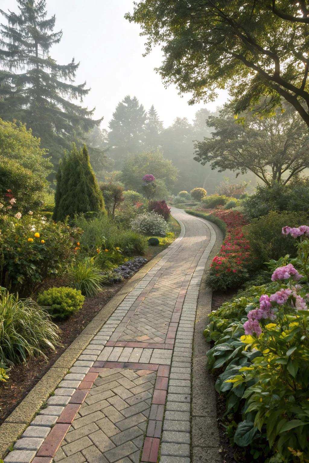 Accentuate your paths with defined paver borders.