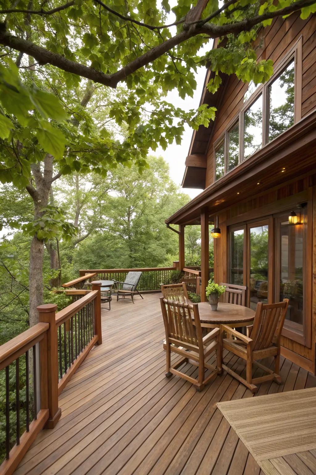 Wooden elements that add natural charm.