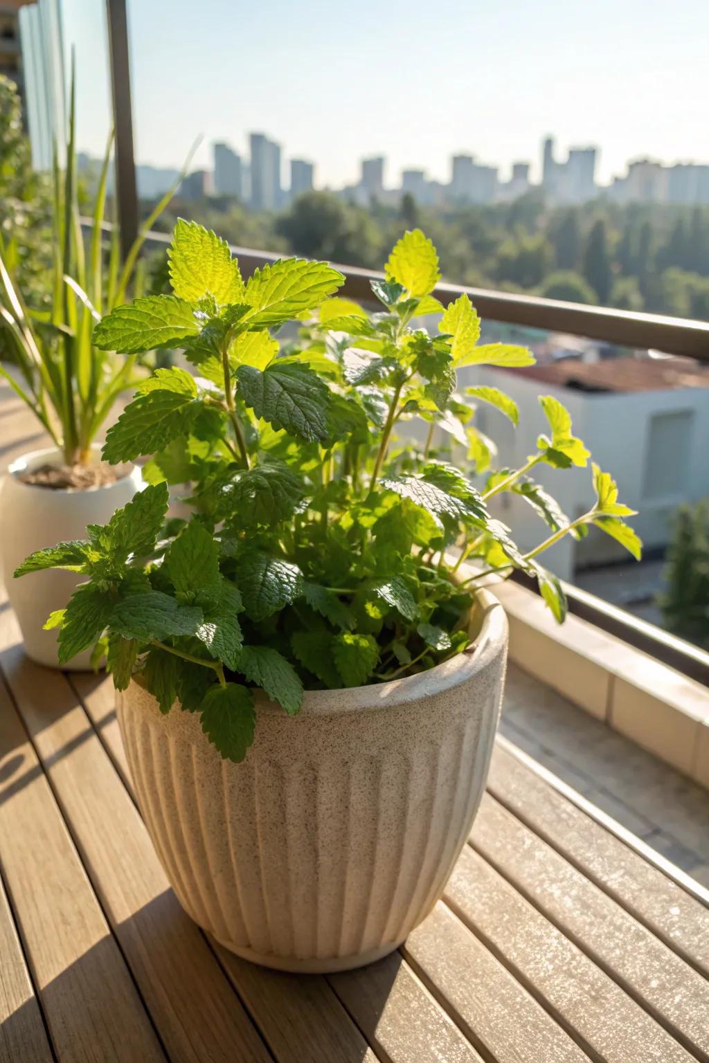 Lemon balm: A citrusy shield against mosquitoes.