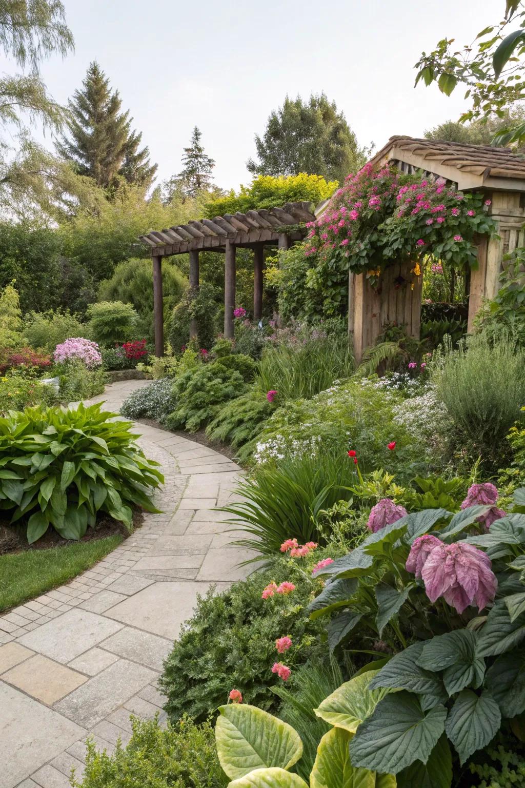 Blend real and faux plants for a naturally beautiful garden.
