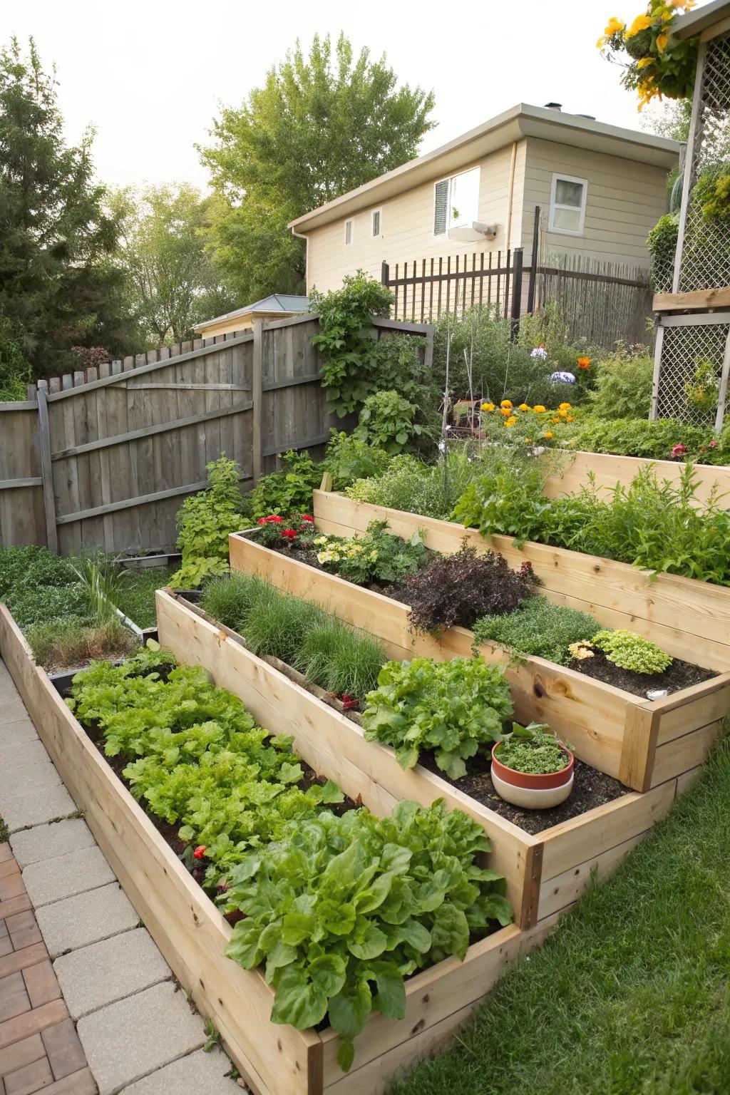 Grow your own veggies with a dedicated garden space.