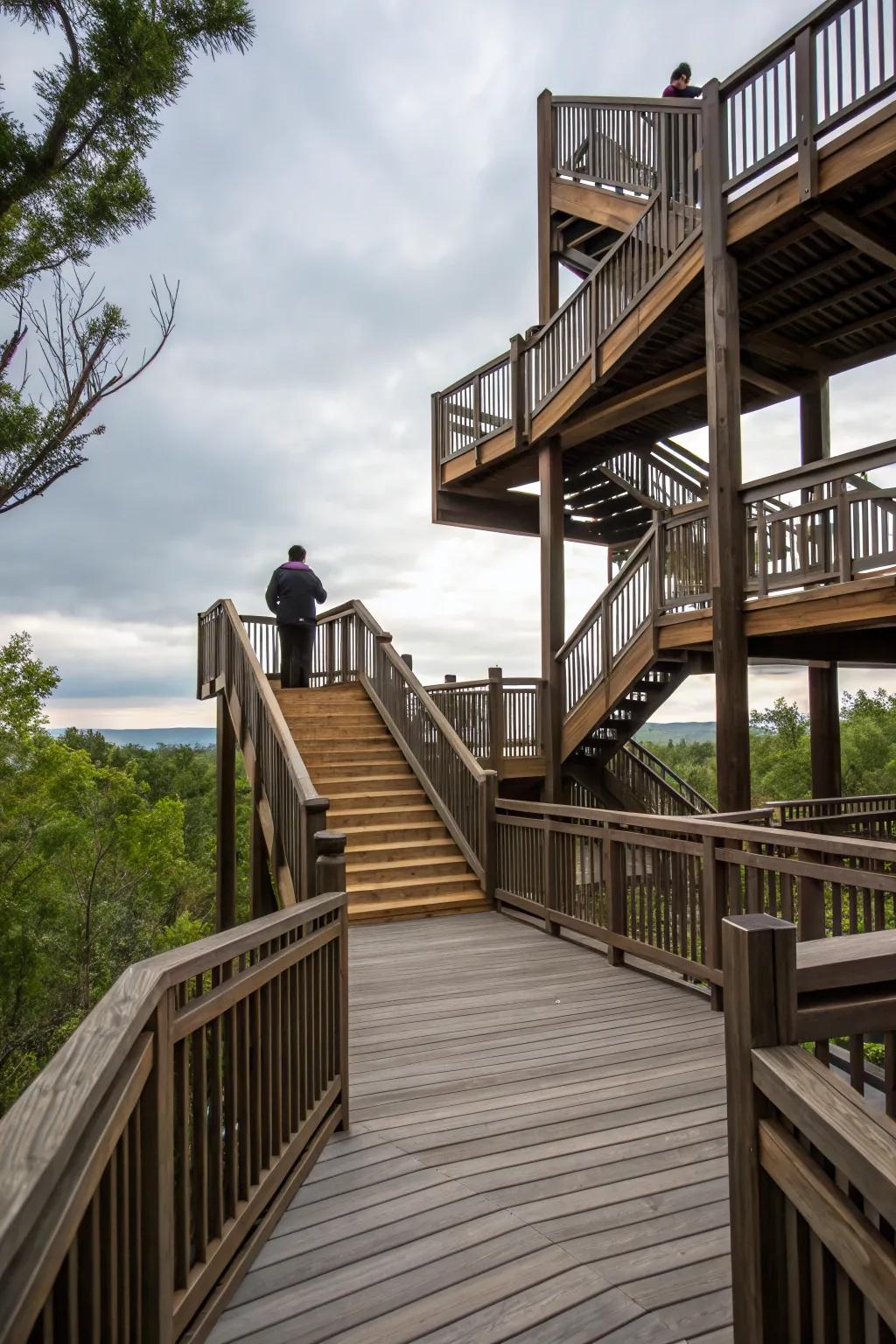 Multi-level designs create visual interest and space.