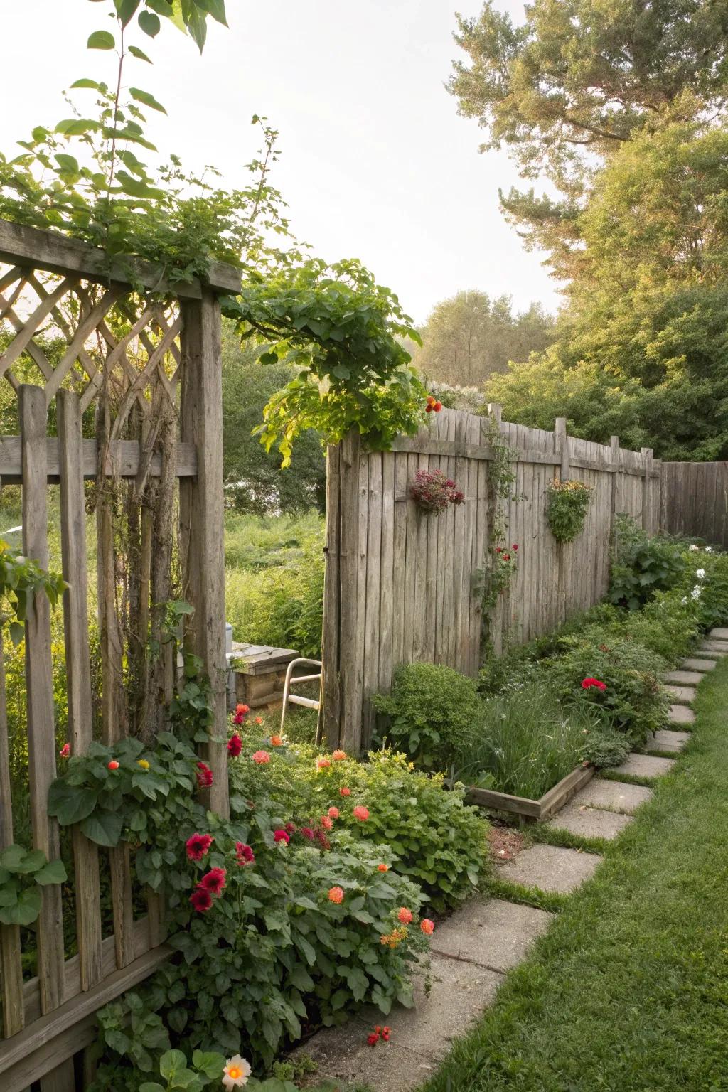 Fenced garden spaces offer a harmonious blend of privacy and nature.