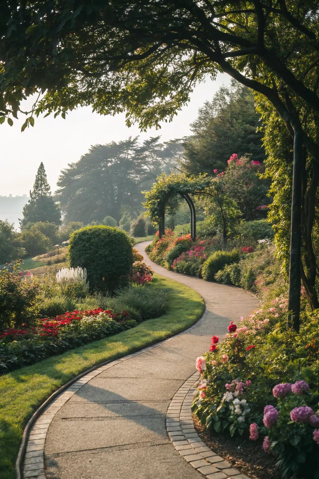 Add natural flow with curved pathways