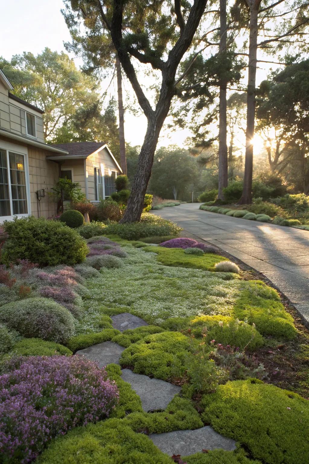 Alternative ground covers offering a lush appearance.