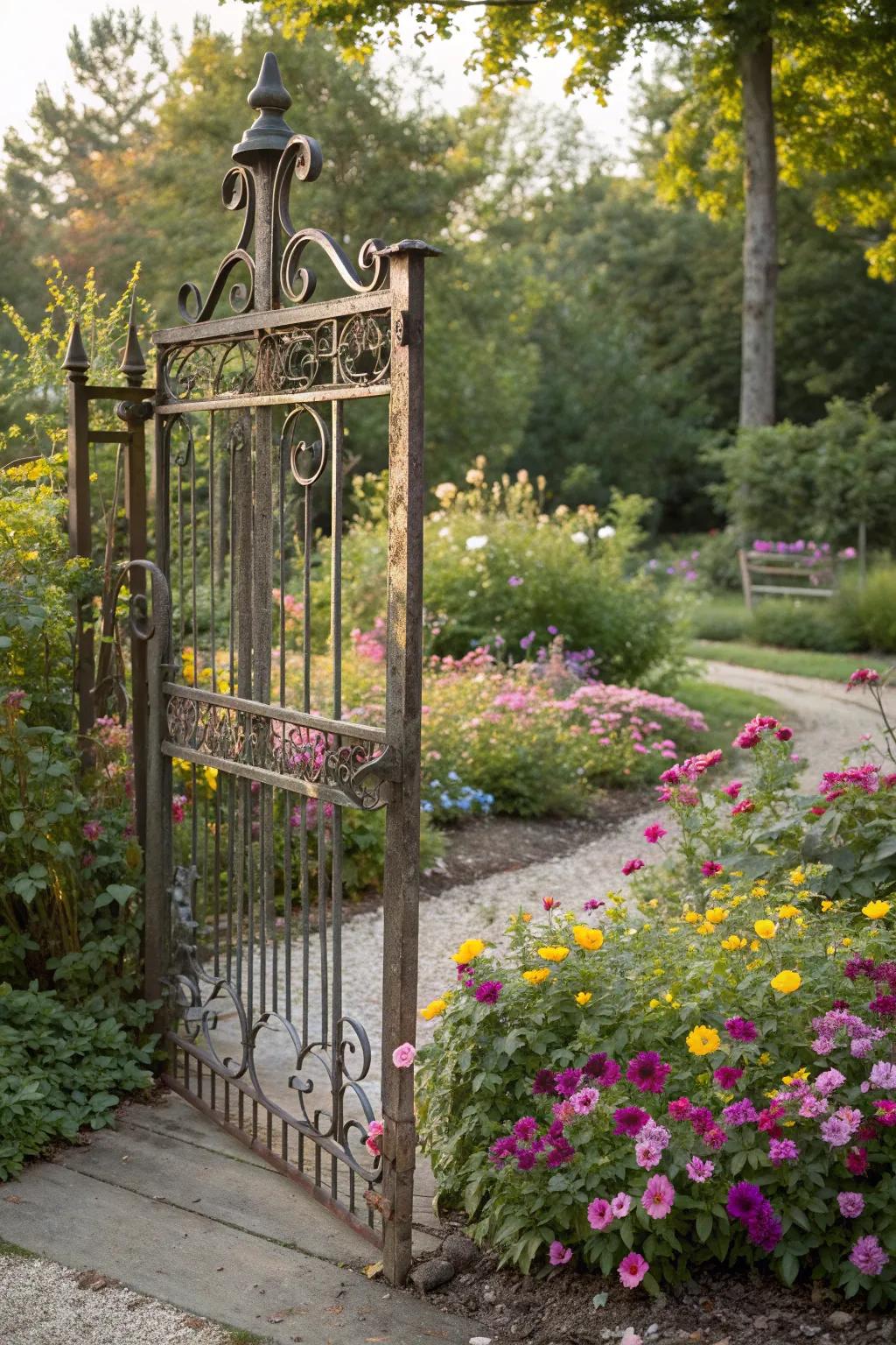 Make a statement with a standalone gate art piece.