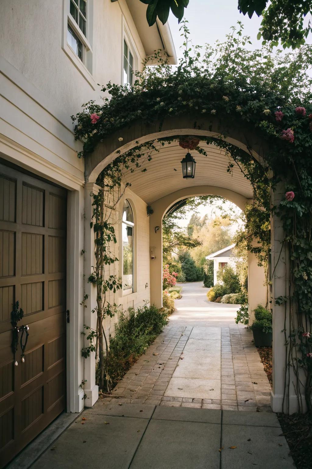Arched entryways bring elegance to breezeways.