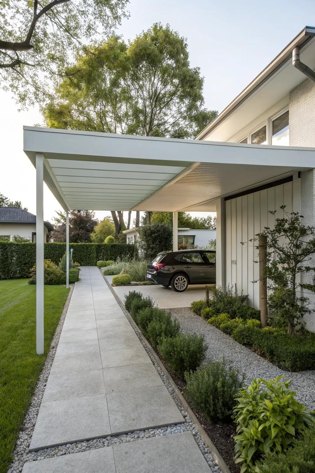 Simplicity at its finest with a flat roof design.