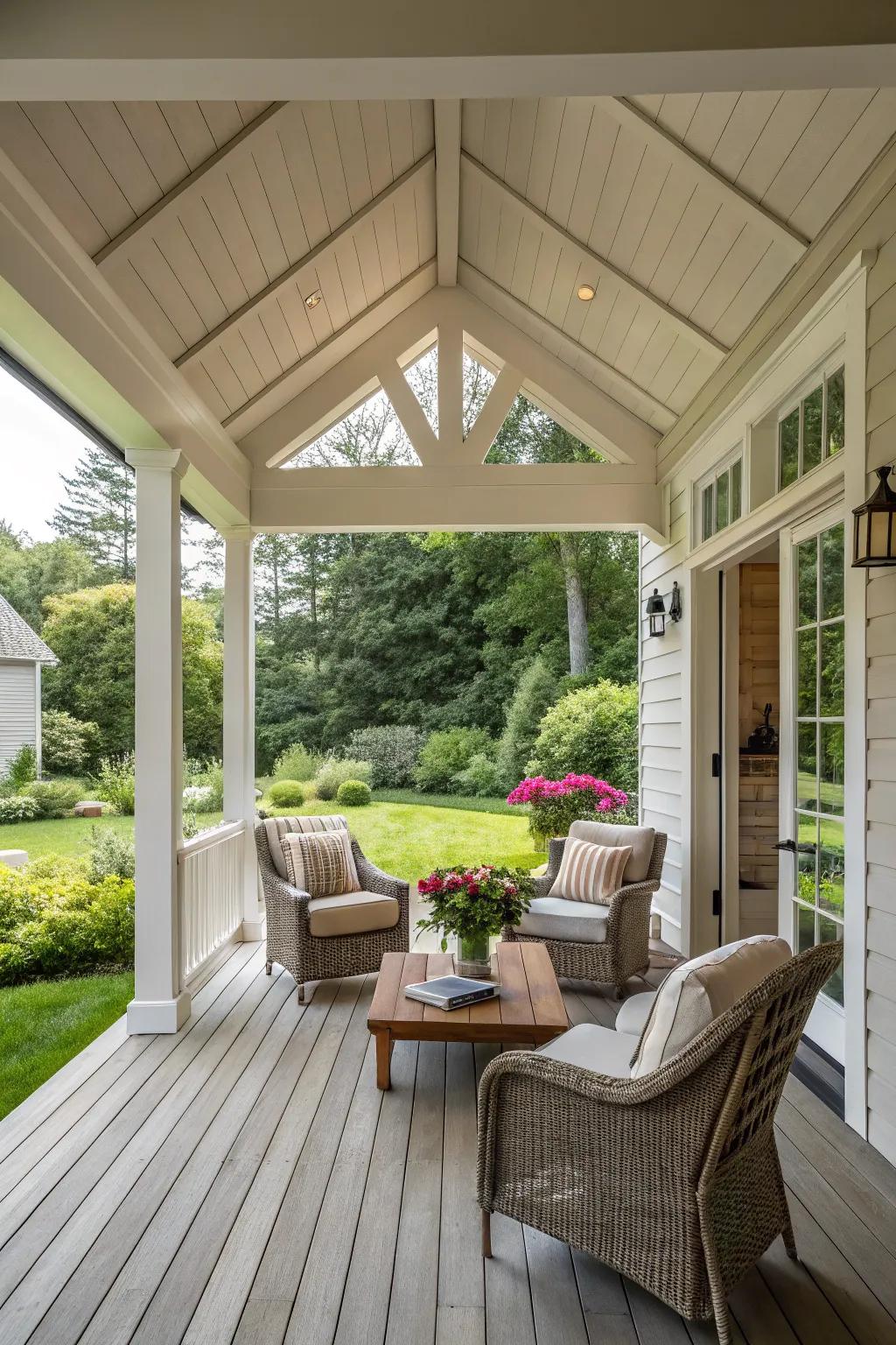 An open and airy design invites relaxation.
