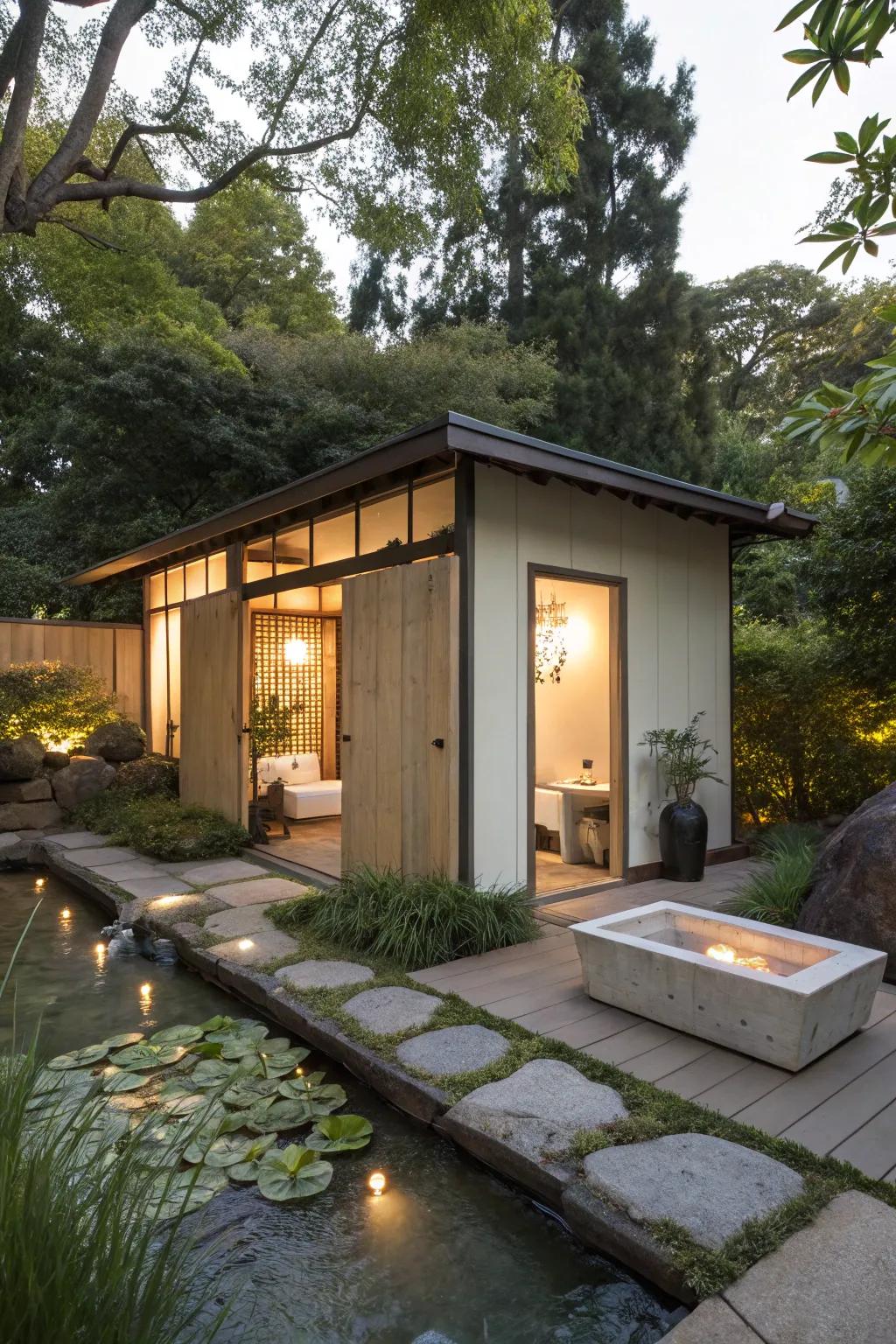 Find peace in a zen-inspired bathroom.