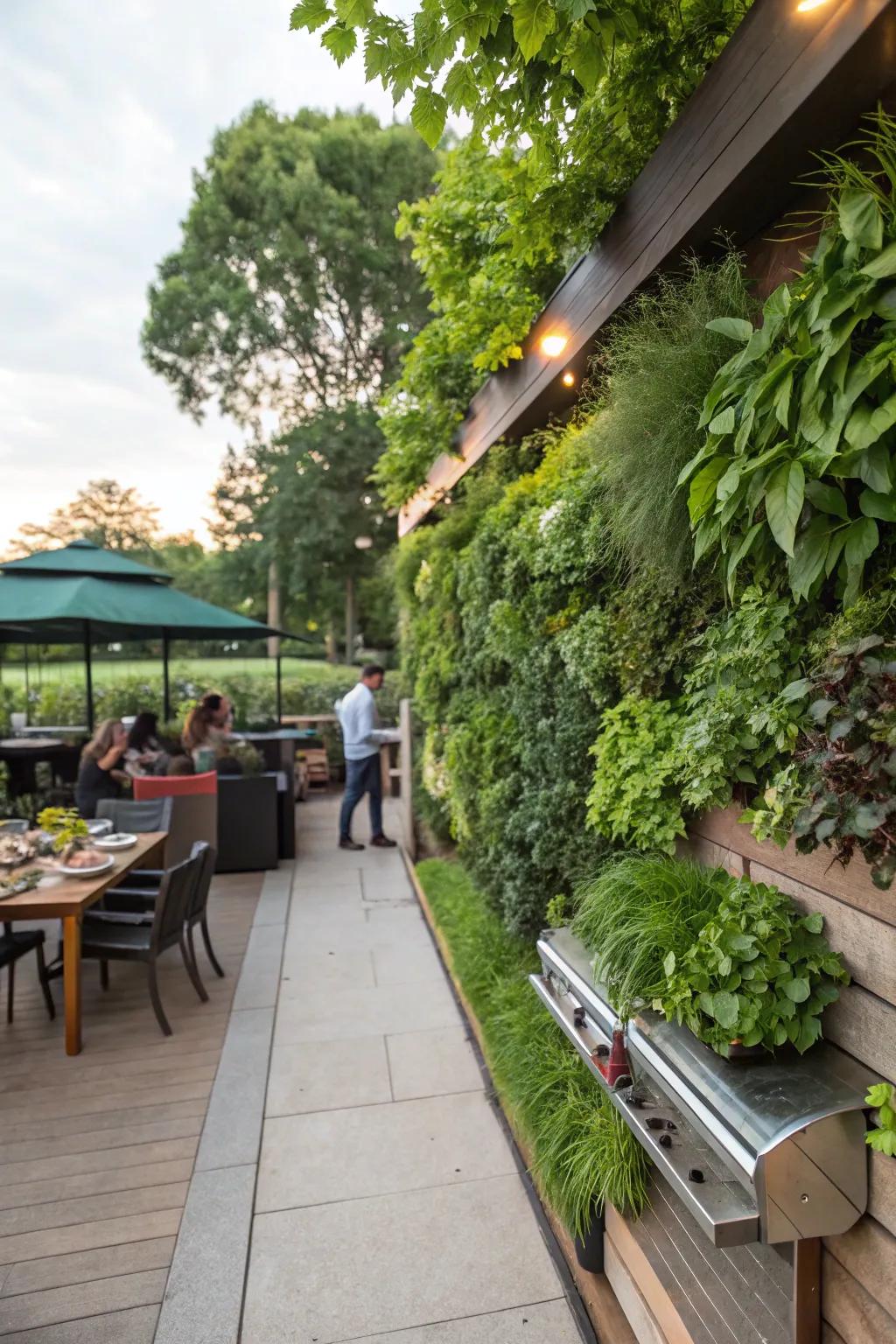 Enhance your space with a living green wall.