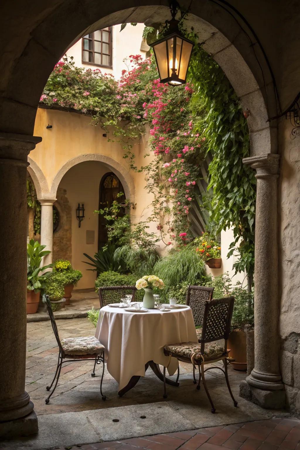 A dining sanctuary for delightful outdoor meals.