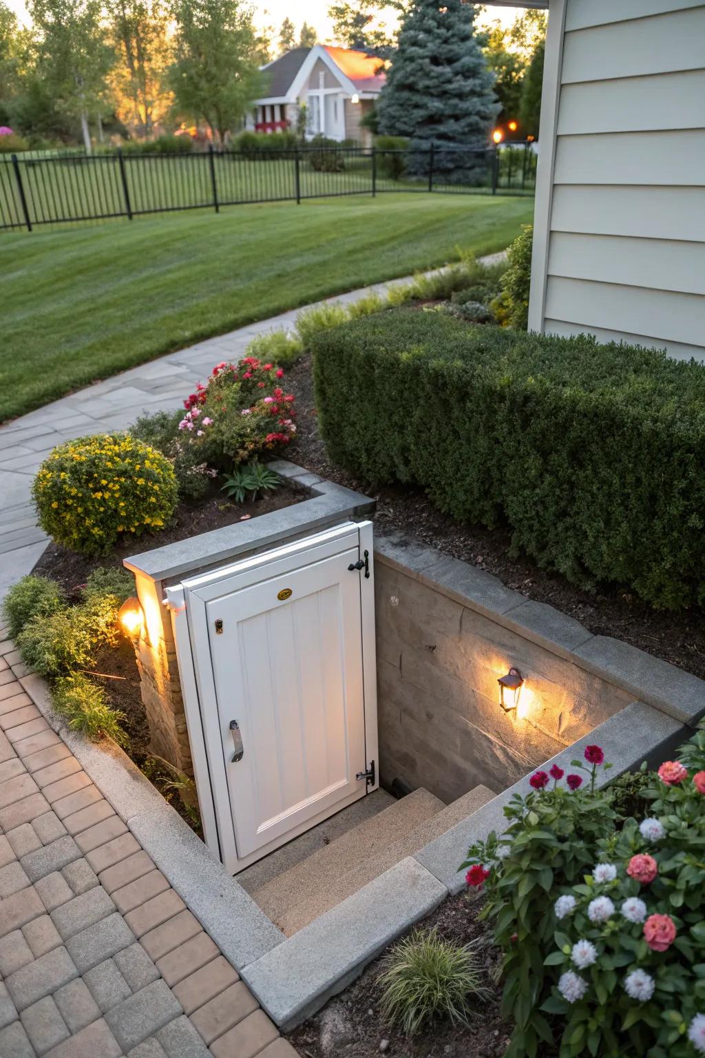 Enhance security with a smart lock on your crawl space door.