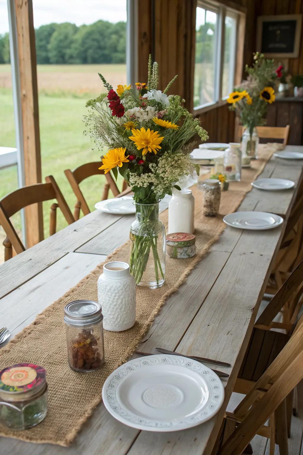 Experience the cozy charm of farmhouse dining.