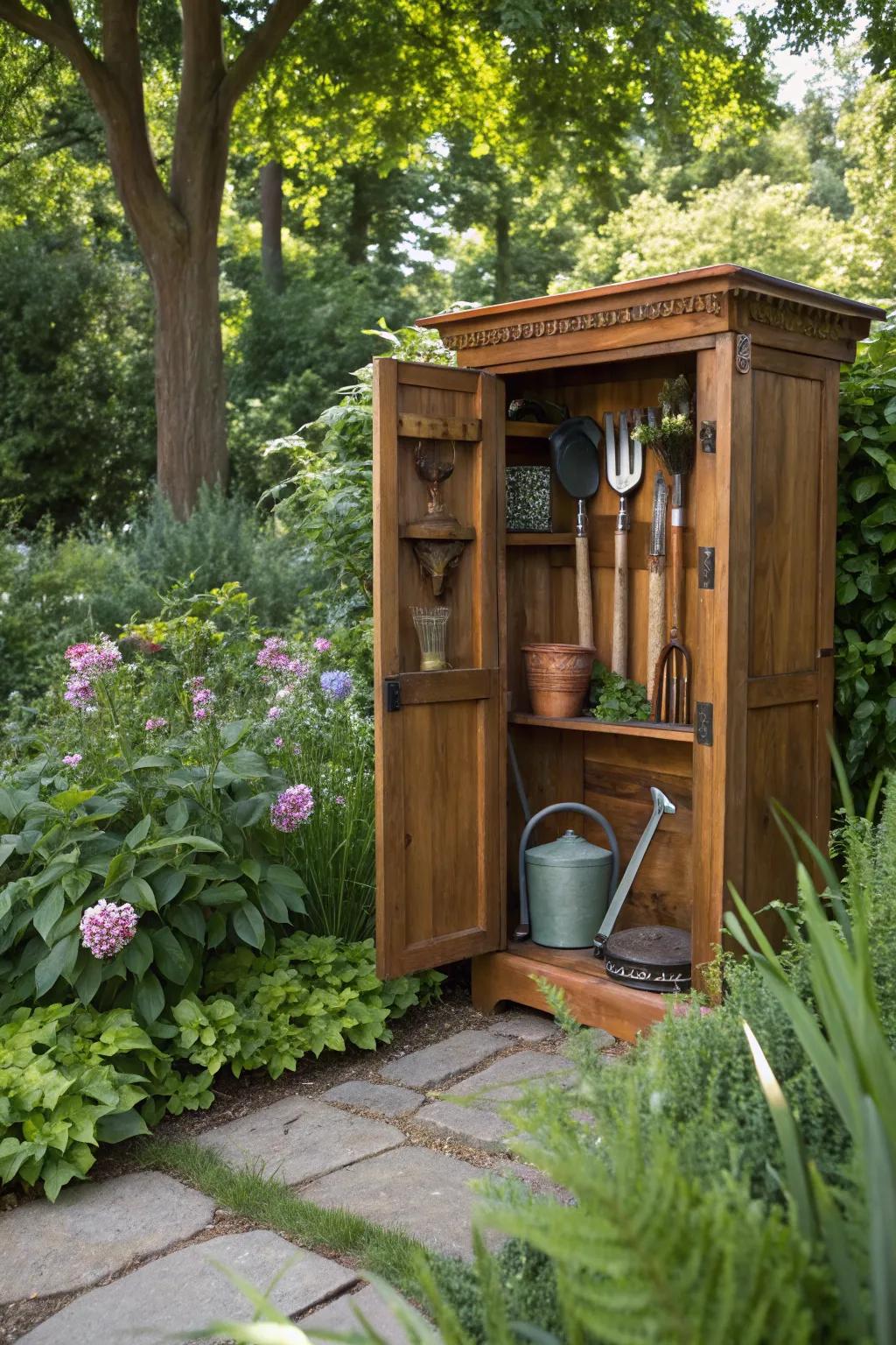 Custom wooden cabinets blend beauty with practicality.