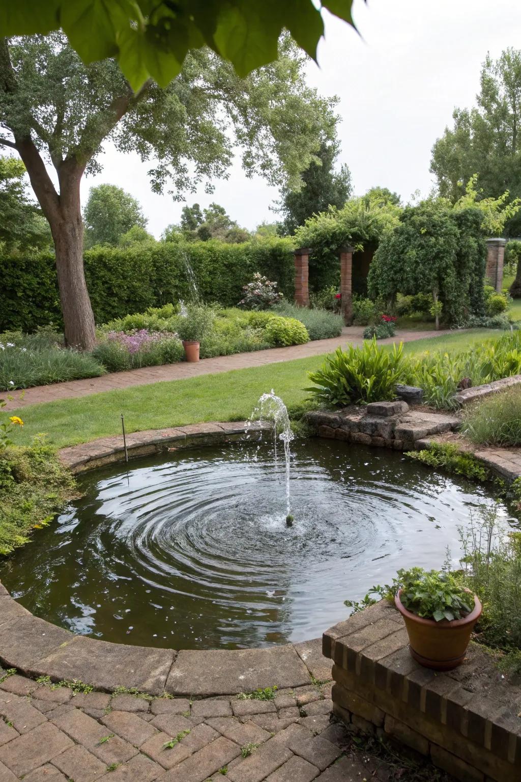 A water feature adds tranquility and beauty to your garden.