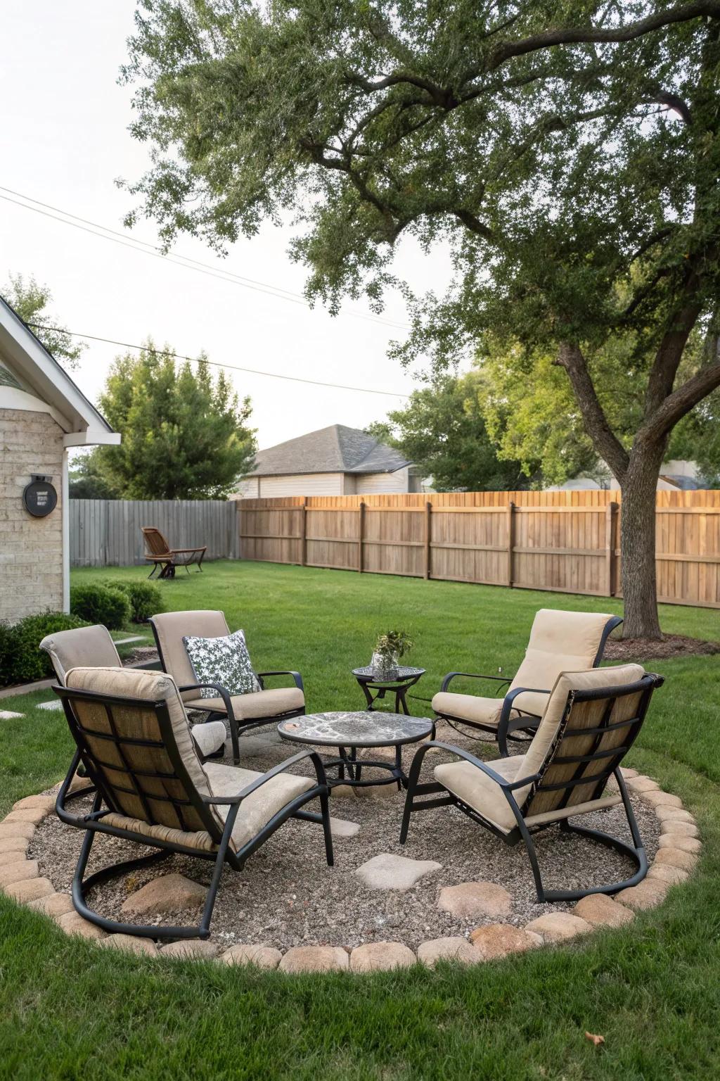 Group seating arrangements are perfect for families and friends.