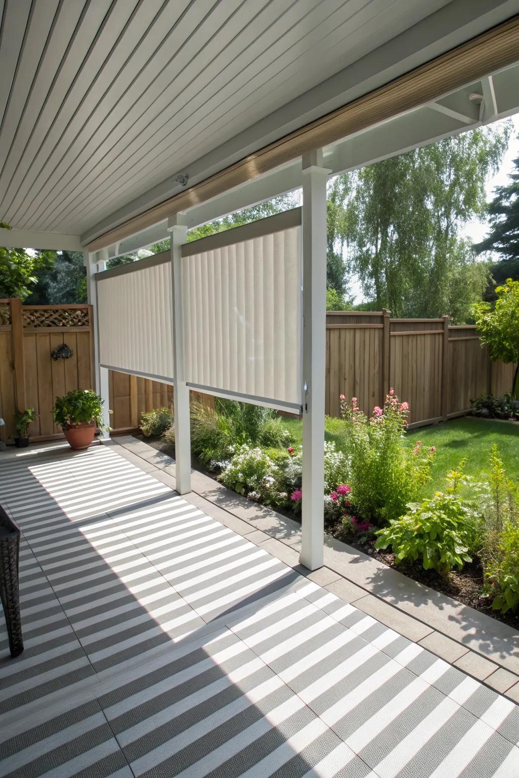 Vinyl blinds are perfect for all-weather use.