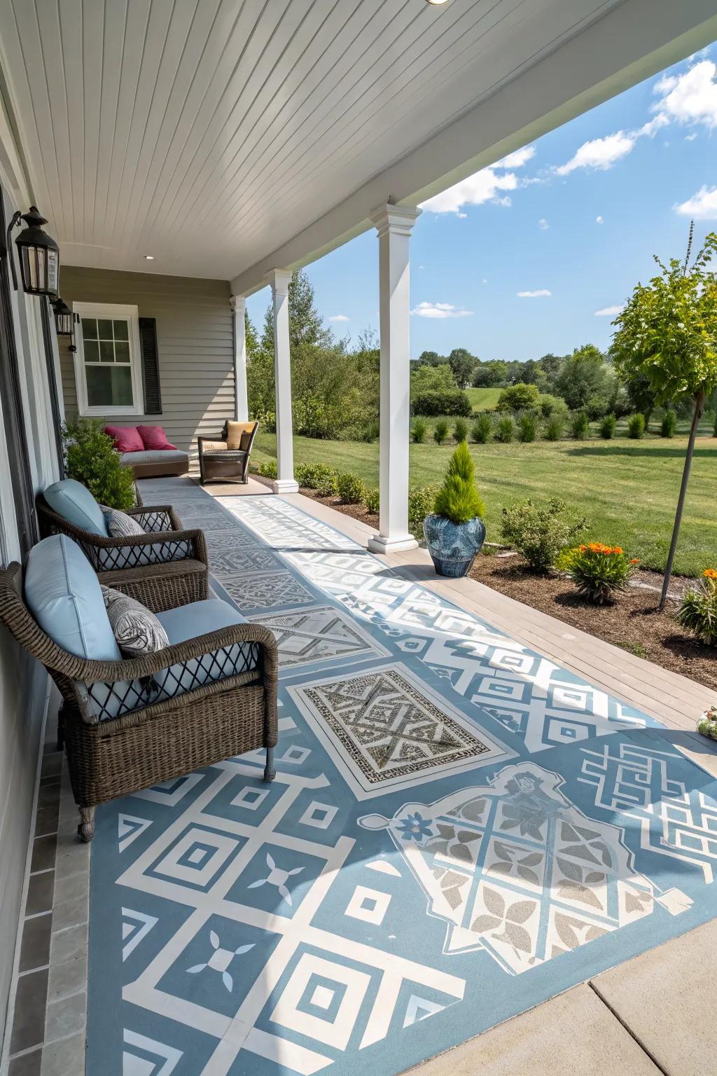 Painted concrete offers endless possibilities for customization.