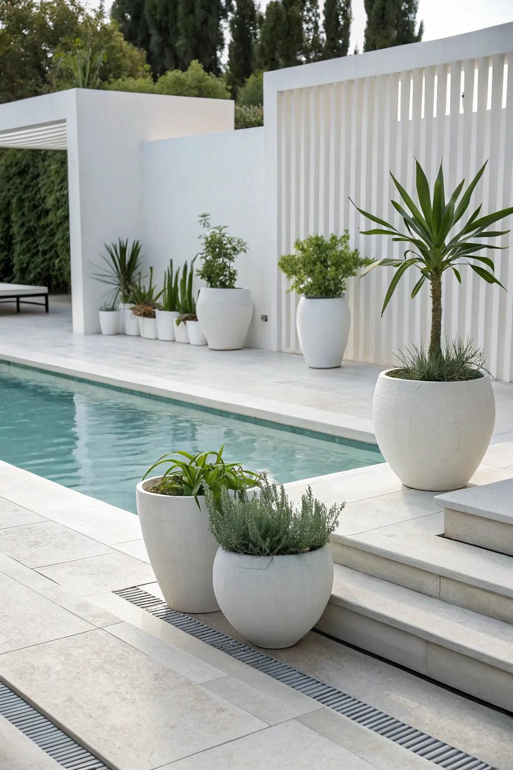 Achieve a modern look with minimalist plant arrangements.