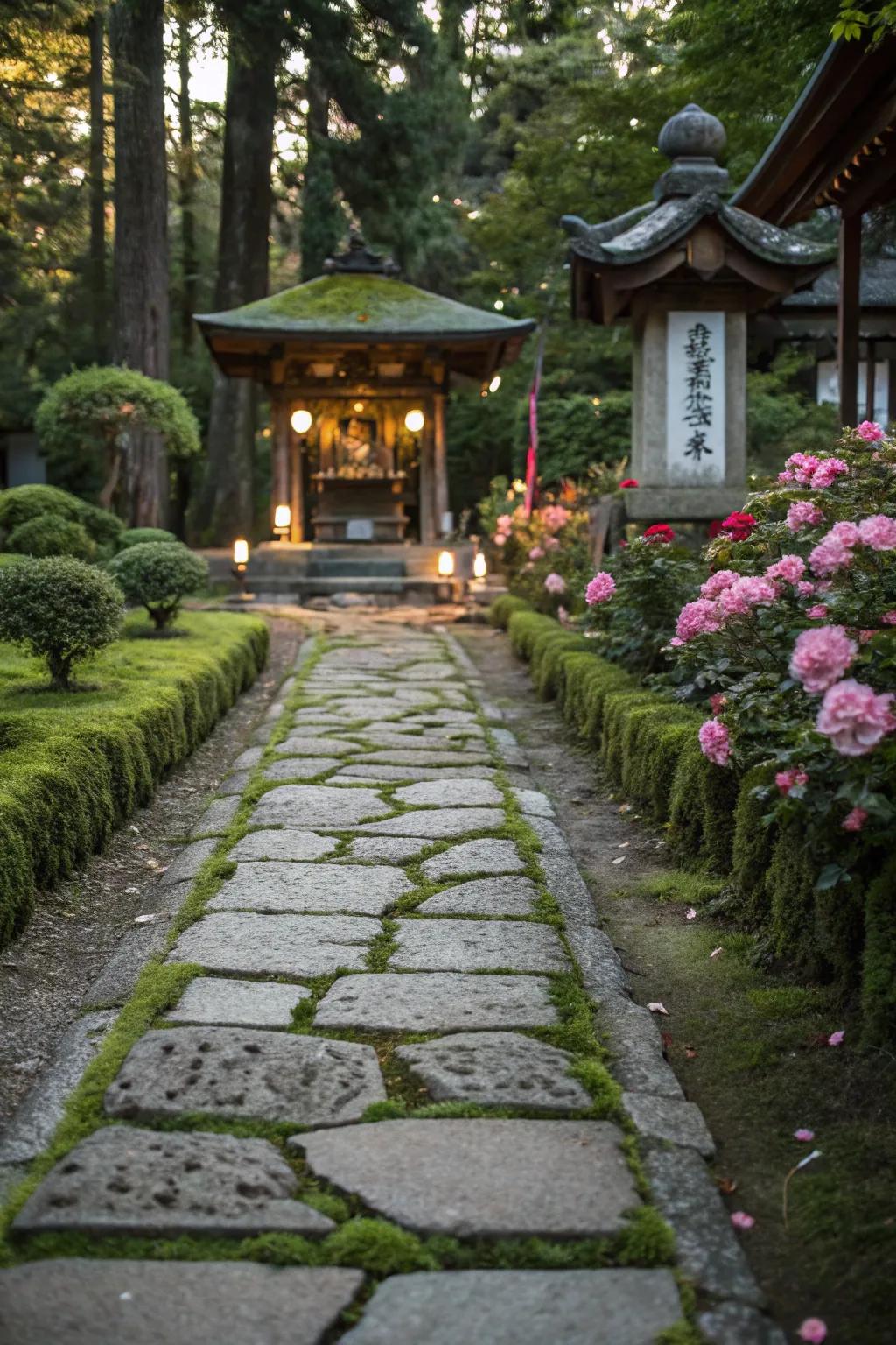 A stone pathway beckons you to a place of peace