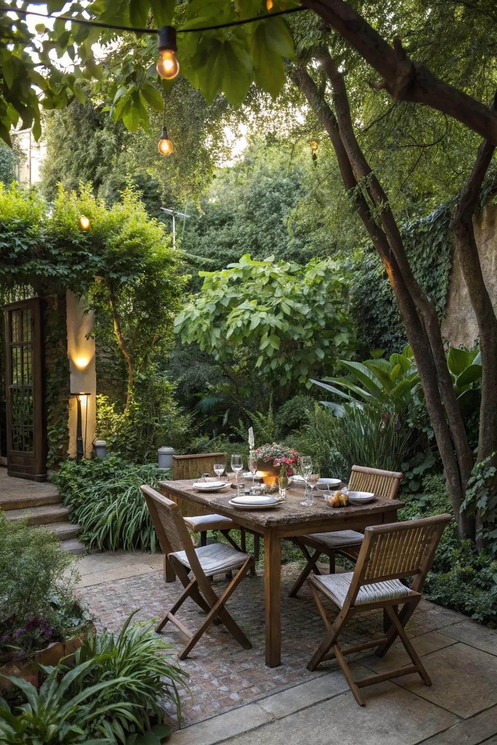 Garden-style settings provide a naturally beautiful backdrop for gatherings.