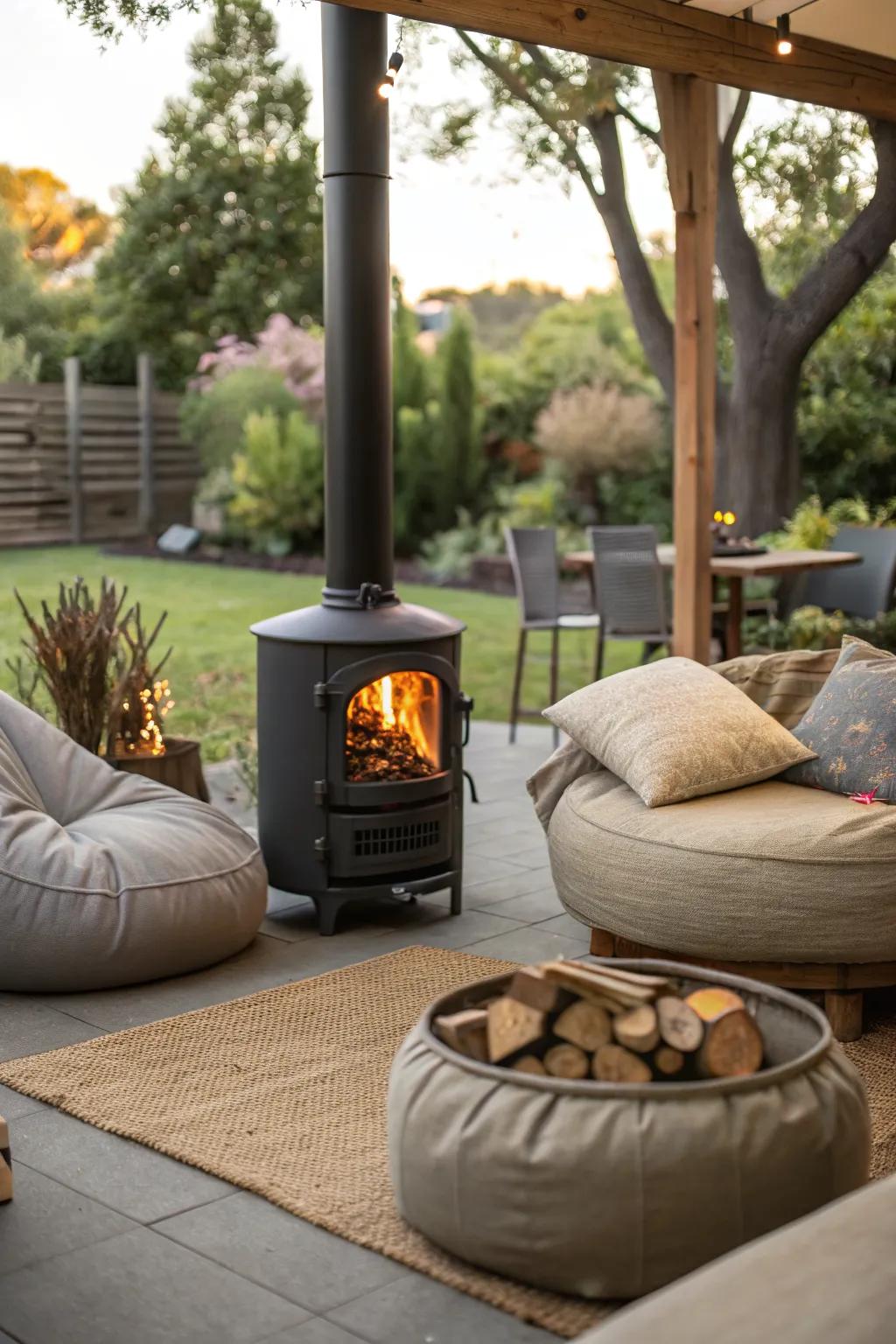 Enjoy flexibility and warmth with a portable stove.